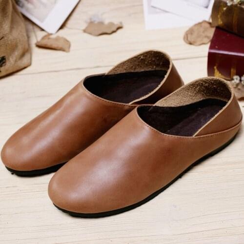 The new personalized handmade leather shoes wholesale art RETRO Japanese women casual shoes Sen pedal slip-on