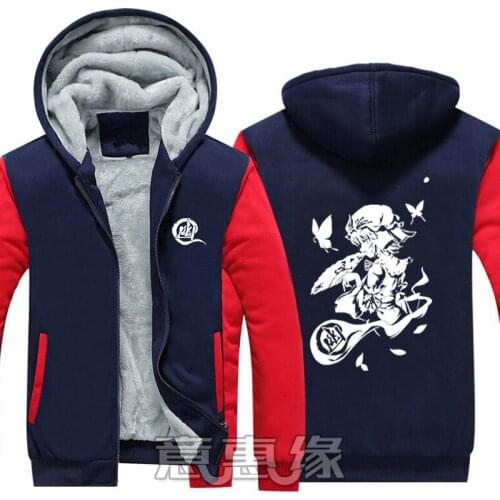 New Winter Jackets Coats TouHou Project hoodie Anime Hakurei Reimu Kirisame Marisa Hooded Thick Zipper Unisex Sweatshirts