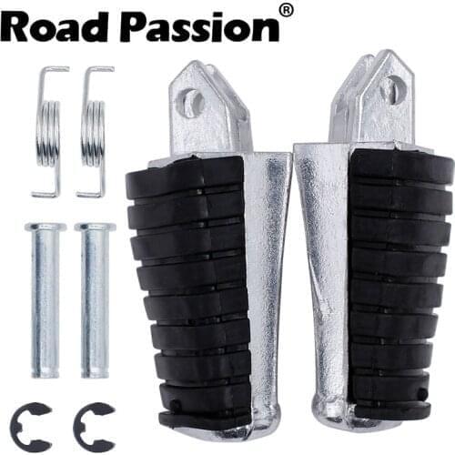 Road Passion Motorcycle Front Footrest Pedal Foot rest Pegs For Yamaha XV750 VIRAGO 750 1100 XV1100 XVS125 DRAG STAR 125