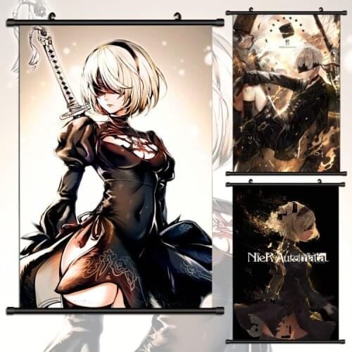 Anime NieR:Automata Poster Wall Art Home Decor High Quality Tarpaulin Scroll Painting Artwork Living Room Decoration
