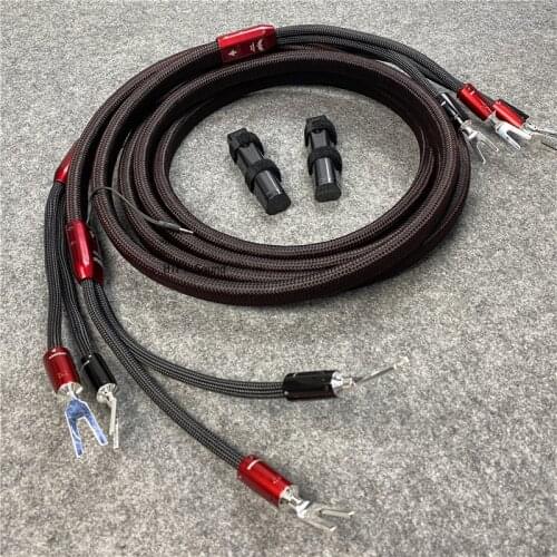 FireBird Bass Full-Range Speaker Cable & Zero Version for Amplifier HiFi Audio Line 72V DBS Silver Banana / Spade Plug