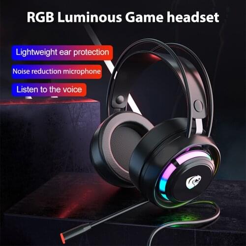 Professional RGB Shine Gaming Headphones HIFI Stereo Gamer 3.5mm Wired Headsets With Microphone USB Port for PS4 Computer Laptop