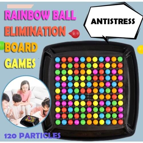 Rainbow Ball Elimination Board Games Montessori Busyboard Educational Antistress Magic Chess Interactive Toys For Kids