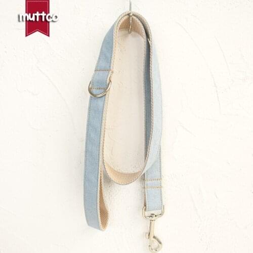 MUTTCO retailing self-design burly workmanship dog leash THE LIGHT JEAN handmade 5 sizes nylon dog collars and leashes UDL034