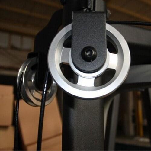 Universal 88mm Aluminum Lift Heavy Load Bearing Pulley Wheel Cable for Climbing Camping Pulley Fitness Gym Equipment Parts