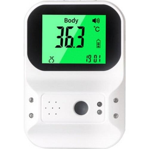 SM-T60 Non-contact Infrared Thermometer Wall Mounted Digital Forehead Hand Temperature Sensor Laser Gun with Fever Alarm