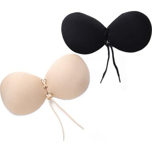 Women Self Adhesive Strapless Bandage bras Stick Gel Silicone Push Up Invisible Bra crop top women bra soutien gorge