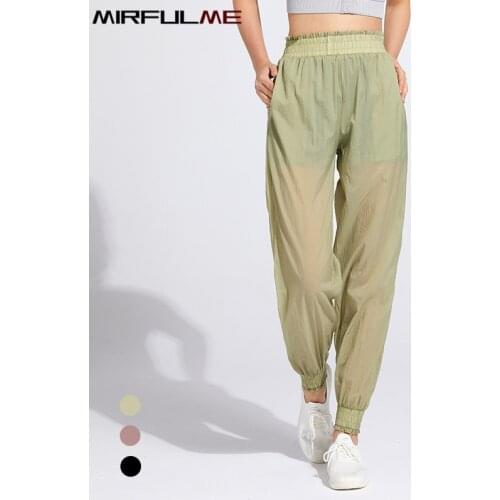 Women Thin Loose Yoga Harem Pant High Waist Sport Leggings With Pocket Quick Dry Running Bloomers Girls Gym Workout Jogger Pants