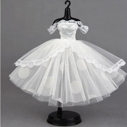 1/6 Doll Clothes for 30cm Dolls Dress Wedding Dress Pompous Skirt Ballerina Shoulder Skirt