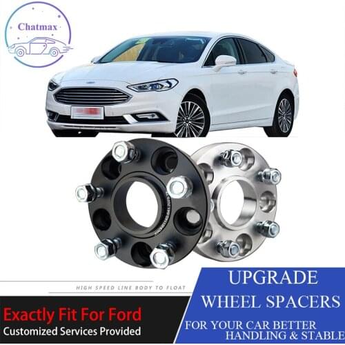 For Ford Mondeo 2004+ 5X108 63.4CB 25mm Thick Hubcenteric Black/White Coulor Wheel Spacer Adapters