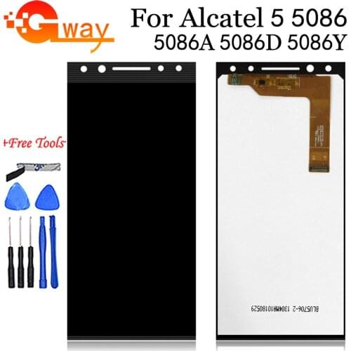 5.7" New For Alcatel 5 5086 5086A 5086D 5086Y OT5086 LCD DIsplay + Touch Screen Digitizer Assembly 100% Tested Spare Parts