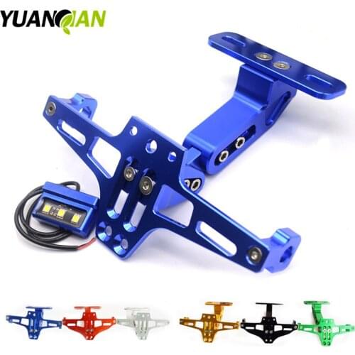 CNC Motorcycle Adjustable Angle License Number Plate Frame Holder Bracket For HONDA MSX125 MSX300 Yamaha MT-09 MT-07 FZ8 FZ6 FZ1