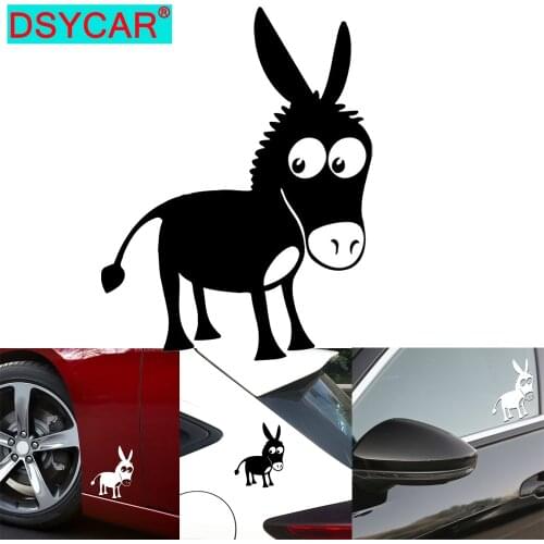 DSYCAR 1Pcs Funny Donkey Car Stickers Decals for Car SUV Truck Motorcycle Bumper Luggage Laptop Water Bottle Phone Case