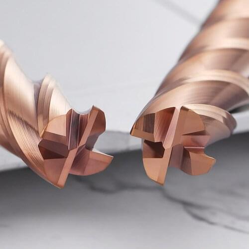 4mm HRC55 Corner Radius End Mill Tungsten Carbide Steel CNC Milling Cutter Tool 4 Flutes Cutter Deg R0.2 R0.5 R1 Metal Router