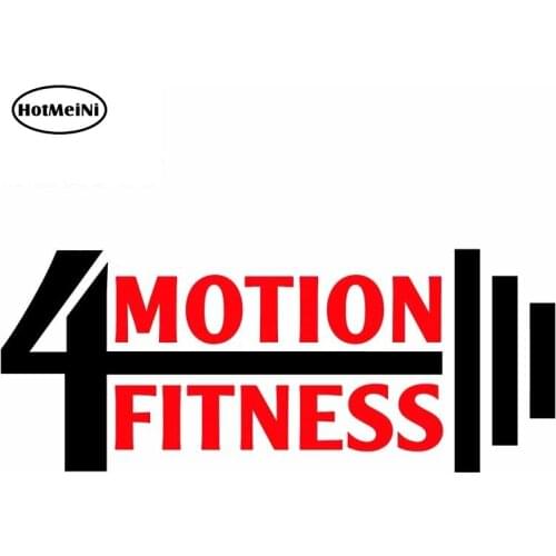 HotMeiNi 13cm x 5.2cm Motion Fitness Text Car Stickers and Decals Wall Door Fine Decal Waterproof Vinyl Gym Decoration