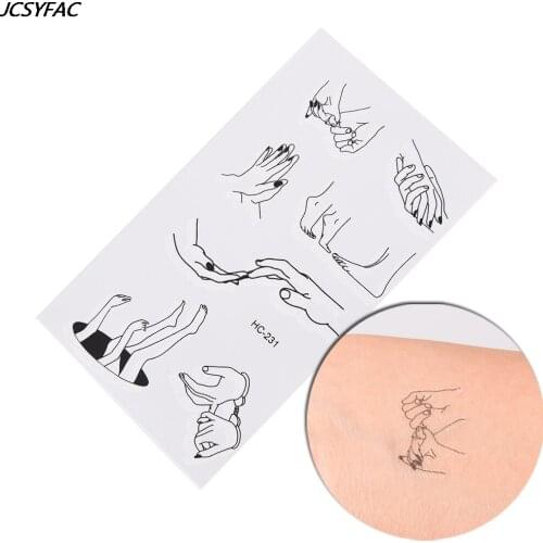 Art Sexy Harajuku Waterproof Temporary Tattoo 10.5*6cm Fake Flash Tattoo Sticker Fingers Toes Body