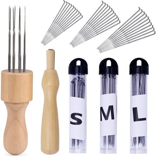 LMDZ 90Pcs Felting Needle Sewing Needles Wool Needle Felting Kit Artesanato Wool Felt Pocked Needles Set Supplies with Bottle