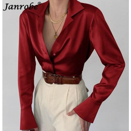 Блузки на пуговицах Janrobe China At AliExpress