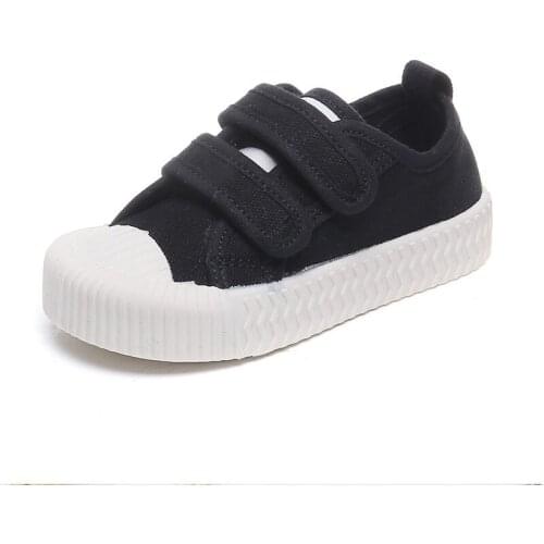 2020 New Children Canvas Shoes Boys Girls Casual Sneakers Kids Sports Shoes Velcro Student Baby Toddler Flats Soft Sole Shoes