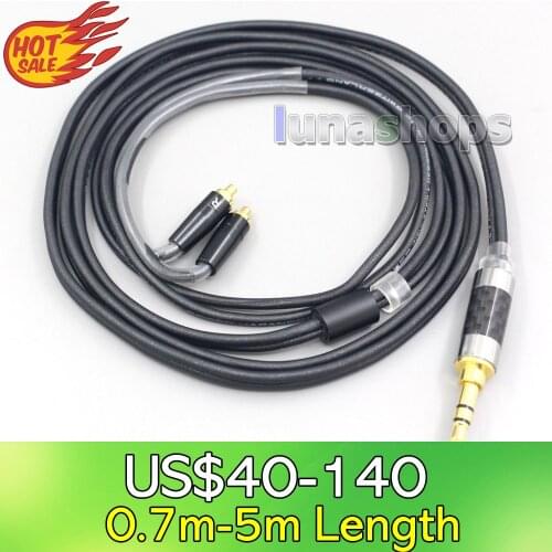 LN007108 2.5mm 4.4mm 3.5mm XLR Black 99% Pure PCOCC Earphone Cable For AKG N5005 N30 N40 MMCX