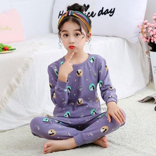 100% Cotton Toddler Infant Girls Unicorn Pajamas Children Clothing Sets for 4 6 8 10 12Years Boys Pyjamas Sets Baby Sleepwear
