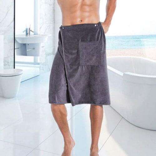 Swimming Soft Wearable Magic BF Bath Towel With Pocket Beach Blanket Shower Skirt Sports Gym Towels Sheet Swim Set For Adult Man