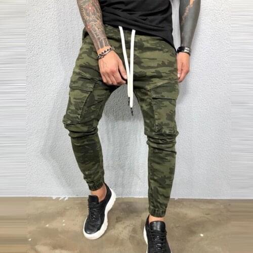 QNPQYX Mens Camouflage Jeans