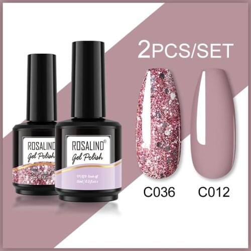 ROSALIND Gel Nail Polish Set 15ml Hybrid Varnishes Primer Semi Permanent Design Top Base For Nails Art Manicure Gel Polish
