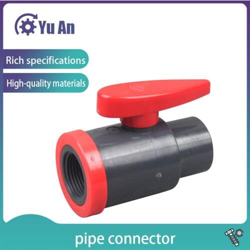Connector Pipe Switch Inner Diameter 20/25/32mm PVC Ball Valve Slip Plumbing U-PVC Ball Valve Plastic Repair 1 Pcs