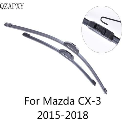QZAPXY Wipers Blade For Mazda CX-3 from 2015 2016 2017 2018 Windscreen wiper Wholesale Car Accessories