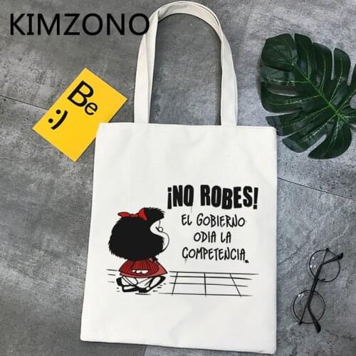 Mafalda shopping bag bolso canvas bolsa bolsas de tela recycle bag shopping bag reciclaje fabric jute grab