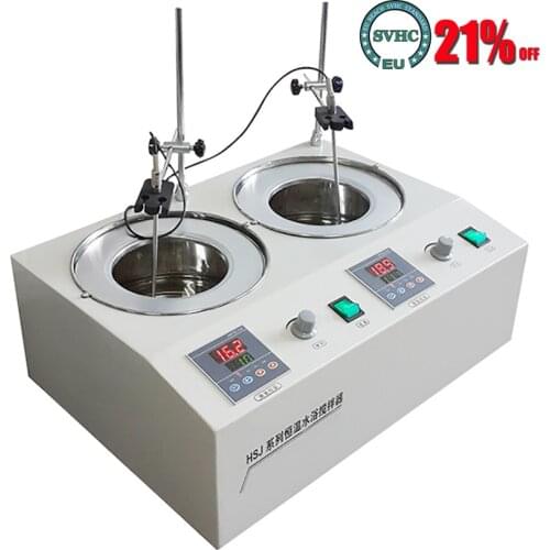 Heat Collecting Magnetic Stirrer Mixer 2-Hole Constant Temperature Water Oil Bath Pot Laboratory Thermostatic Stirrer 110/220V