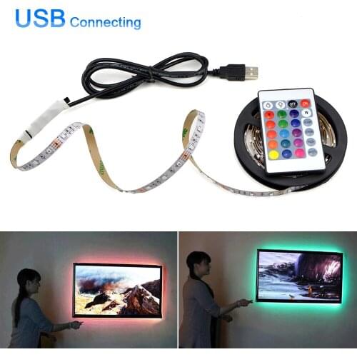 USB LED light Strip Tape DC5V 3825 RGB Holiday Decoration USB LED lamp String Ribbon TV Computer Backlight lighting 1M 2M 3M 4M