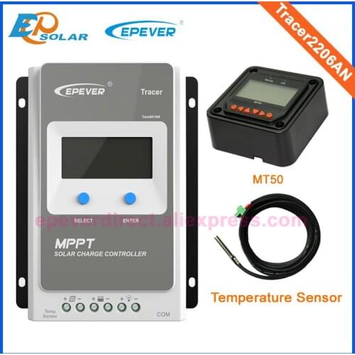 12V Battery Charger Solar Controller 20A Tracer2206AN 12V 260W Solar panels system MT50 remote Meter and temp sensor 12V/24V