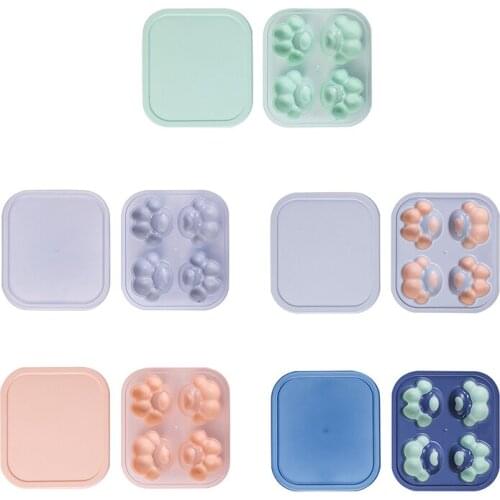 1Pc Silicone Mold Lovely Dog Paw Pattern Ice Mold Soap Fondant Decoration Silicon Cake Decorating Tools Kitchen Baking Tools