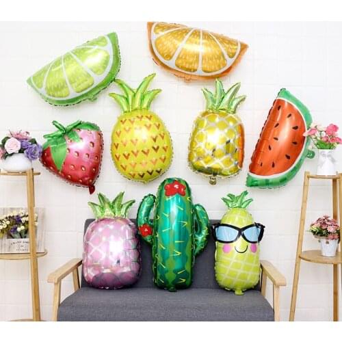 1pcs Icecream/Pineapple/donut Foil Balloon happy Birthday balloon wedding Birthday Decoration Hawaiian theme party supplies