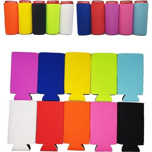 10 PCS Multi Beer Can Cooler Drink Cola Tin Sleeves Collapsible Soda Bottle Covers Sleeve Holder Reusable