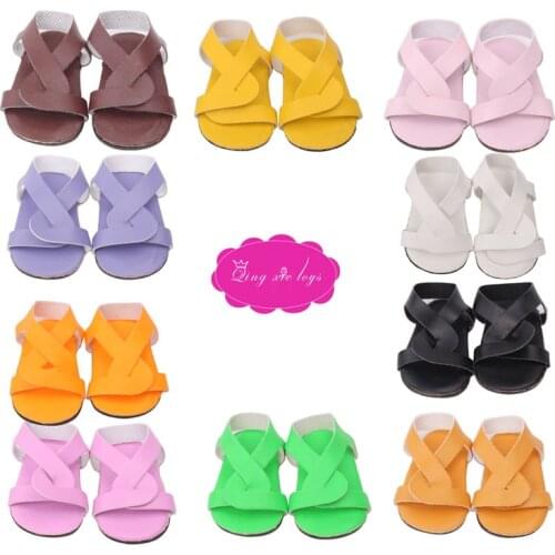 18-inch girl dolls boutique sandals 10 colors fit 43-cm baby dolls shoe accessories s188-s197