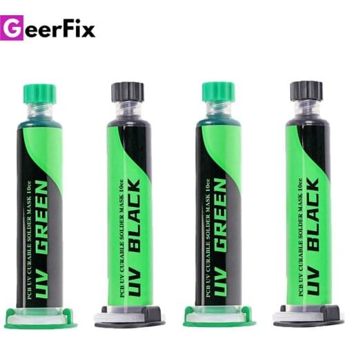 2UUL Solder Paste Flux PCB UV Green Black Curable 10CC High Quality Mask for Solder Reprocessing BGA Sloder Fluxes Repair