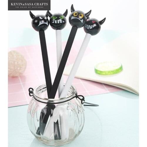 4Pcs/Set Gel Pen Halloween Pen Stationery Kawaii School Supplies Gel Ink Pen School Stationery Office Suppliers Pen Kids Gifts