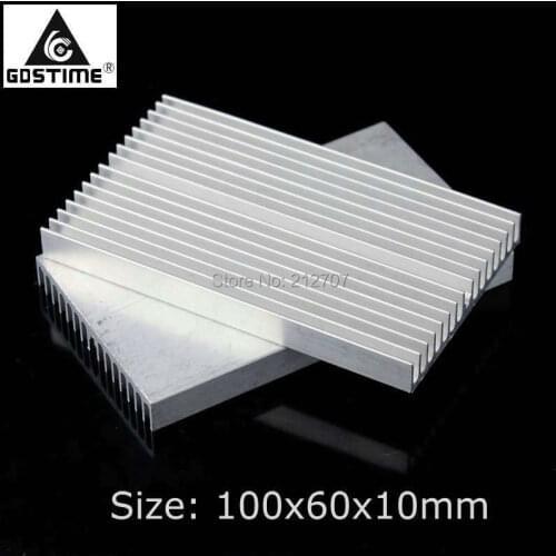 100Pcs Lot Gdstime Aluminum Cooler Radiator Heat Sink LED Heatsink 100x60x10mm