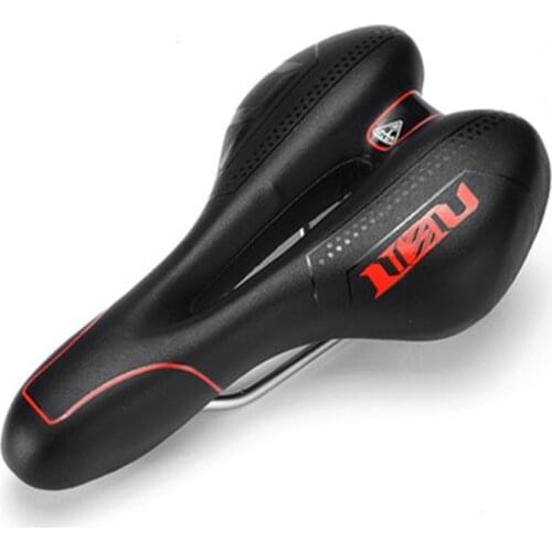 Shock Absorbing Hollow Bicycle Saddle Silicone Cushion PU Leather Surface Silica Filled Gel Comfortable Cycling Seat