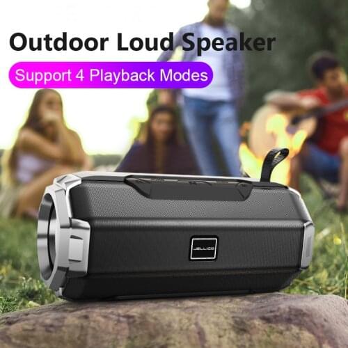Jellico Bluetooth Outdoor Speaker Waterproof Portable Wireless 3D Stereo Music Surround Loudspeaker Support TF Card Aux Input