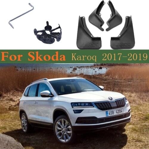 Car Mudflaps Front Rear Fender Mud Guard Flap Splash Flaps Mudguards Accessories Mudguard For Skoda Karoq 2019 2018 2017
