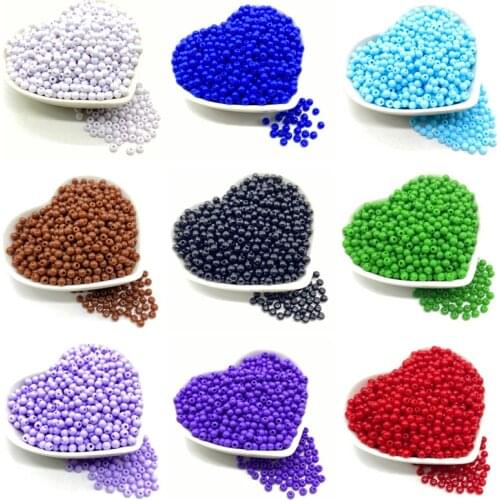 300pcs 4mm/Bag With Hole ABS Imitation Pearl Beads Round Plastic Acrylic Spacer Bead for DIY Jewelry Making Findings