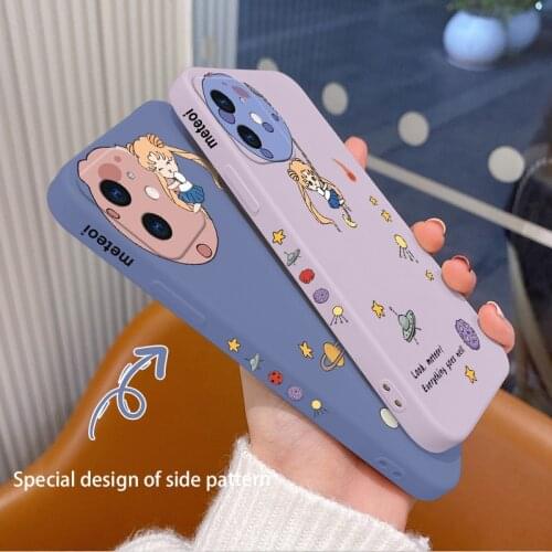 Planet Beautiful Girl Phone Case For iPhone 11 11pro 11promax Pro Max Liquid Silicone Cover