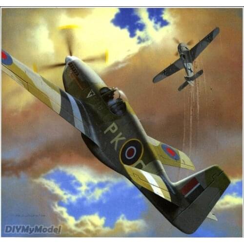 DIYMyModeI UK Mustang fighter DIY Handcraft Paper Model KIT Handmade Toy Puzzles Gift Movie prop