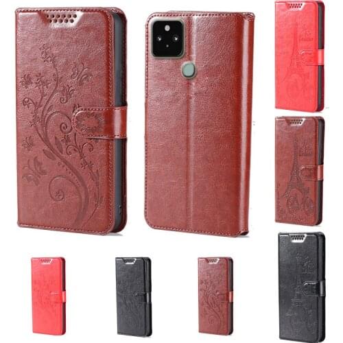 For Google Pixel 5 butterfly flower Tower Flip Leather Wallet Phone Case For Google Pixel 4a 5G Phone cover with card slot