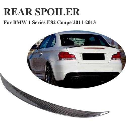E82 Real Carbon Fiber Rear Trunk Boot Spoiler Wing For BMW E82 1Series Coupe 2011-2013 Car Accessories