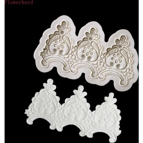 European Pattern Border Lace Mold Fondant Cake Silicone Mold Home Baking Tools Handmade Soap Mold Chocolate Mold Cake Decorating